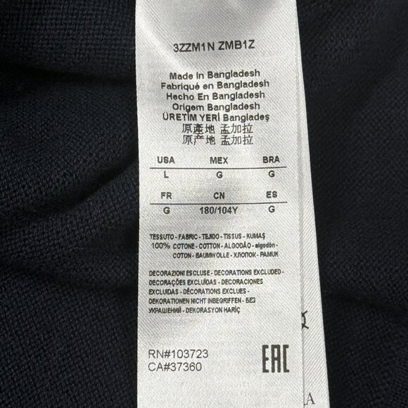 Armani Exchange AX Sweeater Mens Large Big Logo Blue NWT Crewneck Pullover - Picture 8 of 9